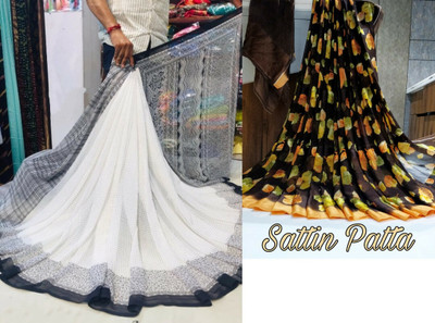 Sitanjali Polka Print Bollywood Georgette Saree(Pack of 2, Black)