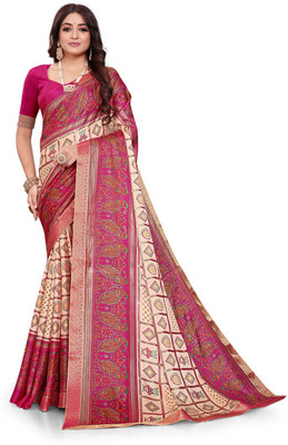 S.R.TEXTILES Embroidered Bandhani Art Silk Saree(Multicolor)