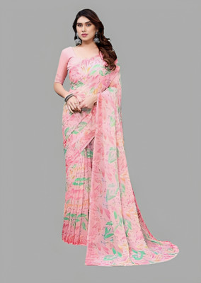 SARETRA MALL Floral Print Daily Wear Chiffon Saree(Multicolor)