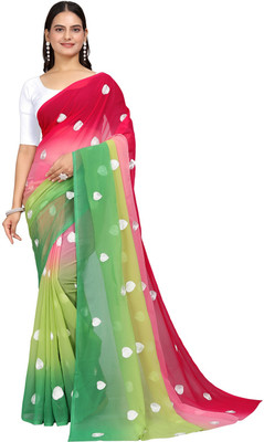 LADY SHOPI Embroidered Bollywood Georgette Saree(Green)