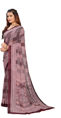 maayro Printed Daily Wear Georgette Saree(Multicolor)