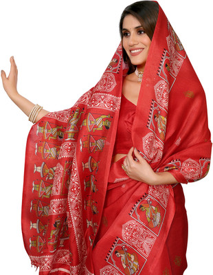 Priyashi Self Design Bollywood Art Silk Saree(Red)