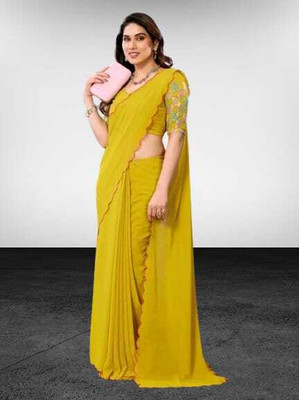 KALPNA CREATION Self Design Bollywood Georgette Saree(Multicolor)