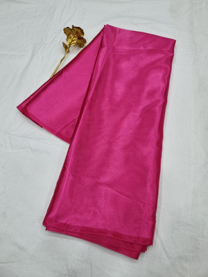 Arpita Fashion Solid/Plain Bollywood Pure Silk, Satin Saree(Pink)