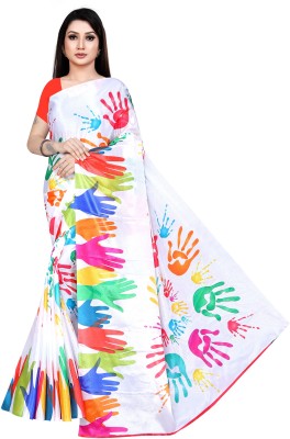 Kedar NX Digital Print Bollywood Crepe Saree(Multicolor)