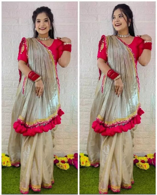 kaushal textiles Self Design Bollywood Georgette Saree(Pink)
