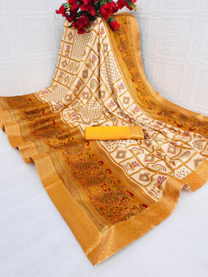 S.R.TEXTILES Embroidered Bandhani Art Silk Saree(Multicolor)