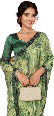 Priyashi Embellished Bollywood Georgette Saree(Green, Yellow)