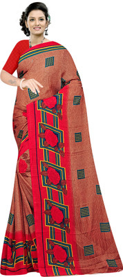 nirmal creation Printed Daily Wear Georgette Saree(Blue)