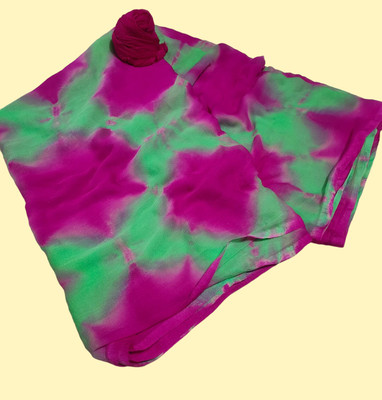 KHATRI AND SONS Color Block, Digital Print, Printed Bandhani Chiffon Saree(Pack of 5, Pink)