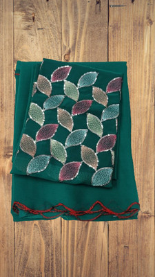 Dwarkeshhub Solid/Plain Bollywood Georgette Saree(Multicolor)