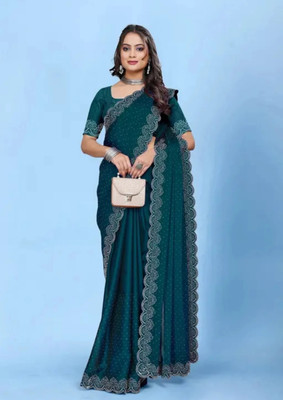 Fikfoluo Embellished Bollywood Georgette Saree(Multicolor)