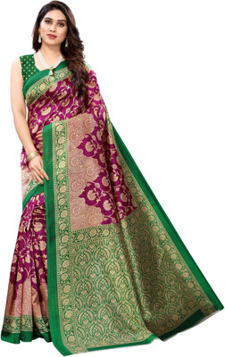 Samai Printed Bollywood Art Silk Saree(Purple)