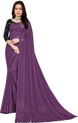 RFG Self Design Bollywood Art Silk Saree(Purple)