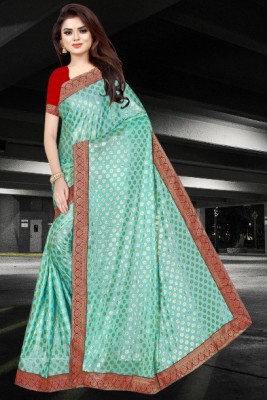 PAYAL POLYESTER Self Design Bollywood Lycra Blend Saree(Light Green)