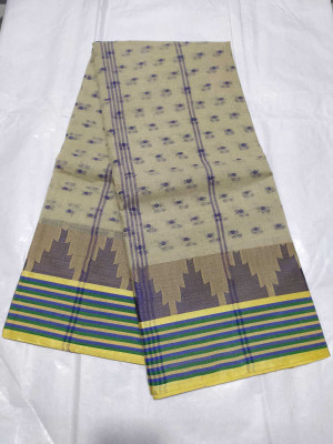 GHOSH TEXTILE Self Design Tant Pure Cotton Saree(Grey)