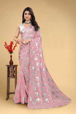 Jyanshu Creation Printed Bollywood Georgette Saree(Pink)