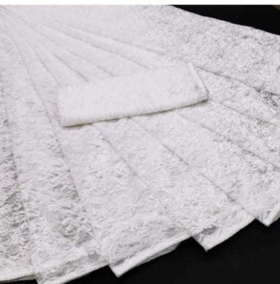 SwiftStyle Embellished Daily Wear Net Saree(White)