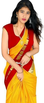 Shruti Bandhani Woven Kanjivaram Cotton Silk Saree(Multicolor)