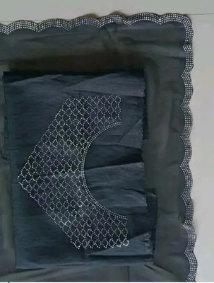 WEARSIXTY Self Design Daily Wear Chiffon Saree(Black)