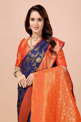 LAVYANSH CREATION Woven Banarasi Art Silk, Jacquard Saree(Multicolor)