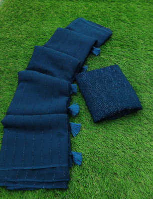 Vastramela Woven Bhagalpuri Georgette Saree(Green)