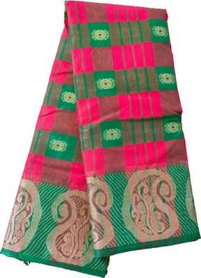 Ghosh handloom Self Design Tant Pure Cotton Saree(Magenta)