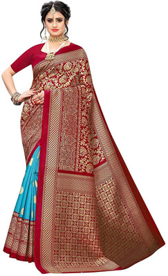 Samai Printed Bhagalpuri Art Silk Saree(Multicolor)