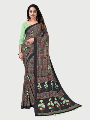 Divastri Printed Bollywood Georgette Saree(Light Green)