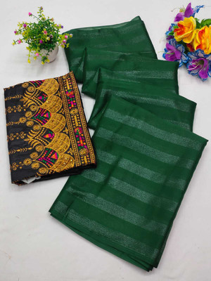 Gresha Enterprise Self Design Bollywood Chiffon Saree(Multicolor)