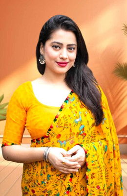 MAHADEV NX Self Design Bollywood Georgette Saree(Yellow)
