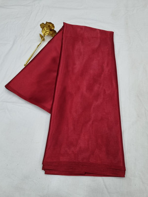 Arpita Fashion Solid/Plain Bollywood Pure Silk, Satin Saree(Red)