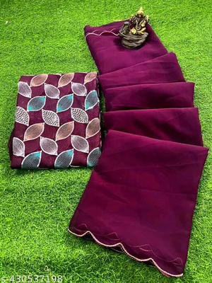 KALPNA CREATION Self Design Bollywood Georgette Saree(Multicolor)