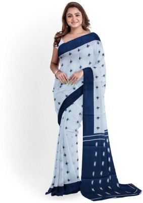 Pinkcity Trade World Printed, Color Block, Blocked Printed Daily Wear Pure Cotton Saree(Grey)