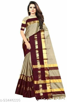 Shruti Bandhani Solid/Plain Bandhani Cotton Blend Saree(Grey)