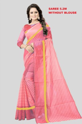 Suntex Printed Bollywood Art Silk Saree(Pink)