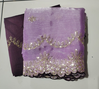 samu Embroidered Bollywood Jimmy choo Saree(Purple)