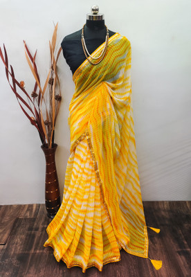 MM VENTURE Printed, Self Design Daily Wear Georgette Saree(Multicolor)