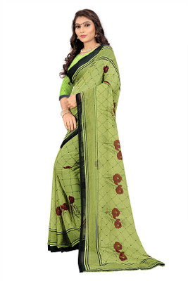 THE PRIVATE LABLE Printed Daily Wear Georgette Saree(Multicolor)