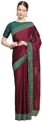 SHAKTIJEN ENTERPRISE Embellished Bollywood Crepe Saree(Maroon)