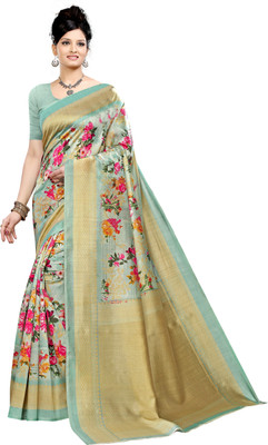 Gugaliya Printed Bollywood Cotton Blend, Art Silk Saree(Multicolor)