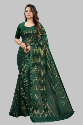 Aika Embroidered Bollywood Georgette Saree(Green)