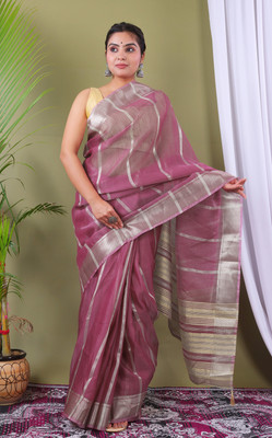 Rohit Designer Self Design Daily Wear Net Saree(Purple)