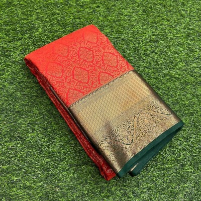 sheladiya Embellished Bollywood Cotton Silk Saree(Red)