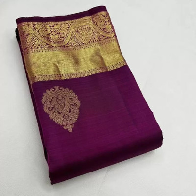AAGIRI Woven Banarasi Jacquard, Art Silk Saree(Purple)