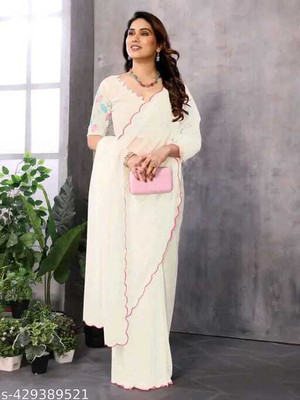 supalee tex Solid/Plain Bollywood Georgette Saree(Multicolor)