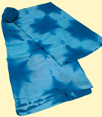 KHATRI AND SONS Color Block, Digital Print, Printed Bandhani Chiffon Saree(Pack of 5, Blue)