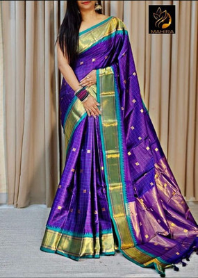 WILLMAKE Printed Bollywood Georgette Saree(Blue, Light Blue)