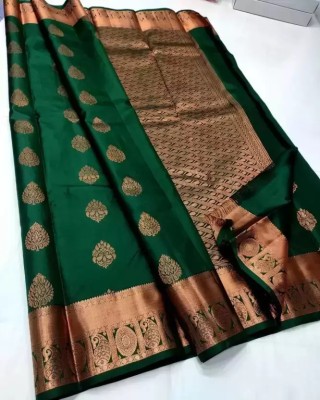 Miren Woven Banarasi Jacquard Saree(Green)