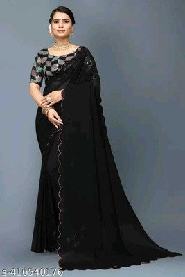 supalee tex Solid/Plain Bollywood Georgette Saree(Multicolor)